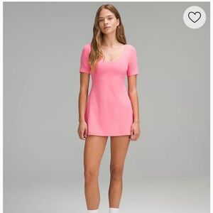 NWT. Lululemon align short sleeve dress. Pink. Size 4